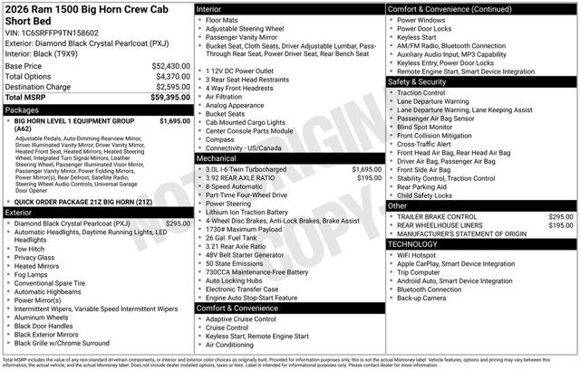 2026 Ram 1500 Big Horn
