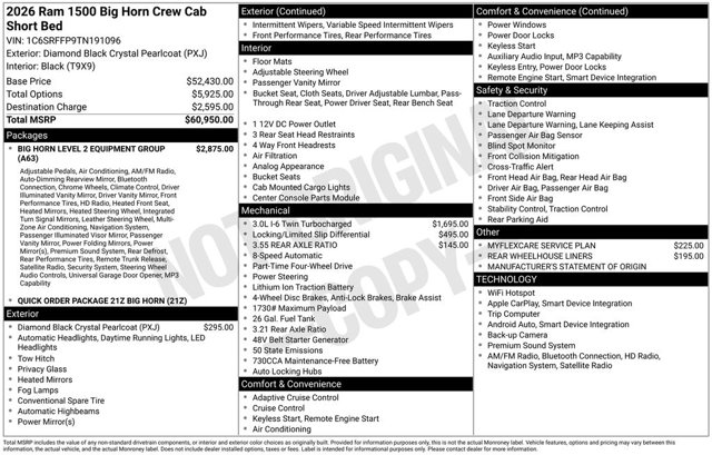 2026 Ram 1500 Big Horn