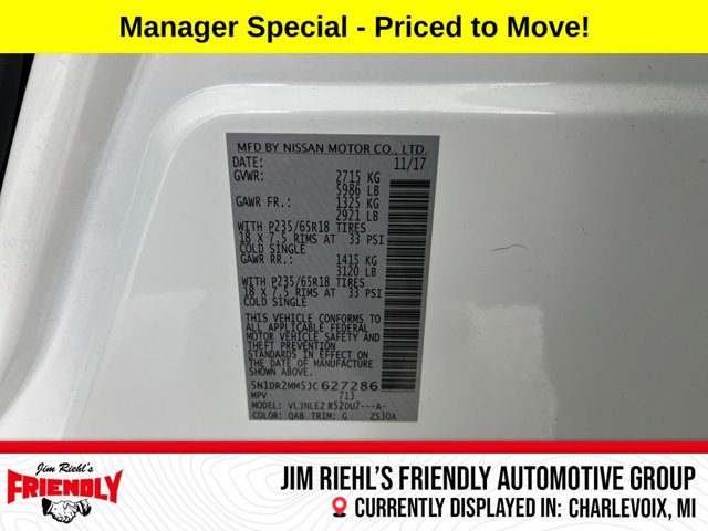 2018 Nissan Pathfinder SV