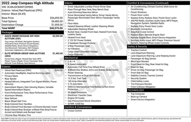 2022 Jeep Compass High Altitude