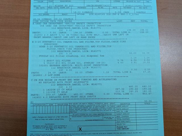 2021 Nissan NV200 Compact Cargo SV