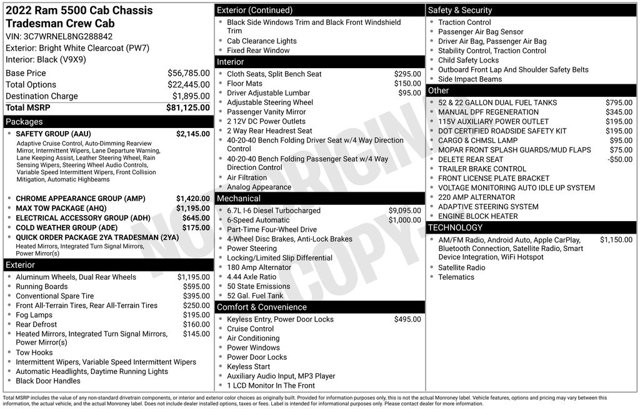 2022 Ram 5500 Chassis Cab Tradesman