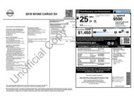 2018 Nissan NV200 Compact Cargo SV