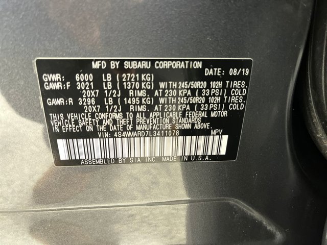 2020 Subaru Ascent Touring