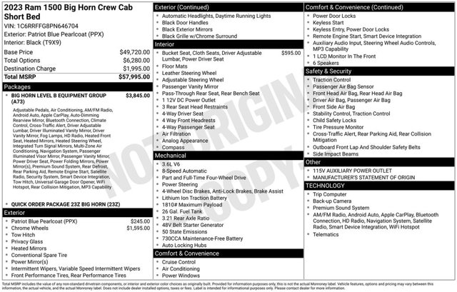 2023 Ram 1500 Big Horn