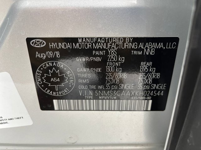 2019 Hyundai Santa Fe SEL PLUS