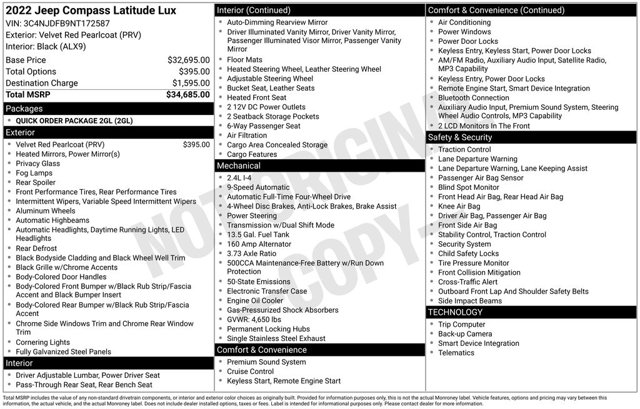 2022 Jeep Compass Latitude Lux