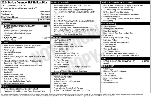 2024 Dodge Durango SRT Hellcat Plus