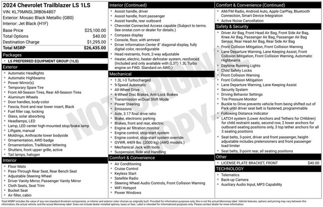 2024 Chevrolet Trailblazer LS