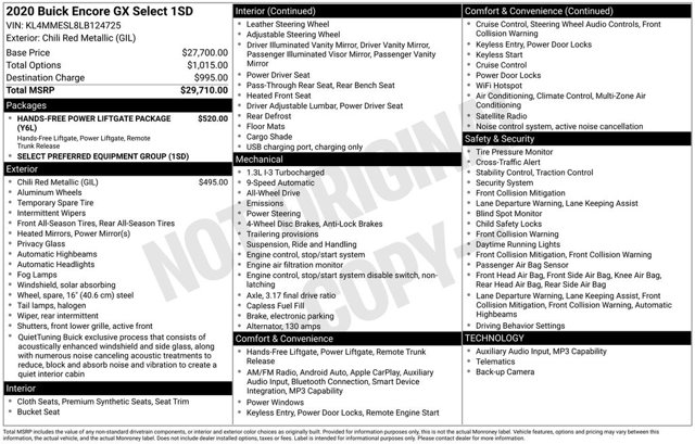 2020 Buick Encore GX Select