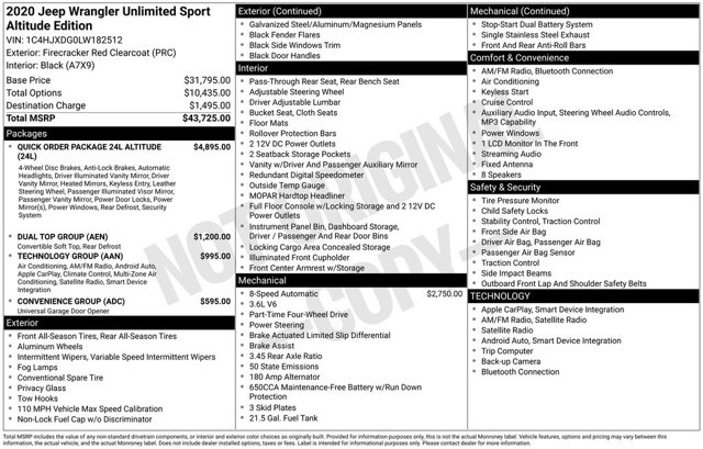 2020 Jeep Wrangler Unlimited Sport Altitude