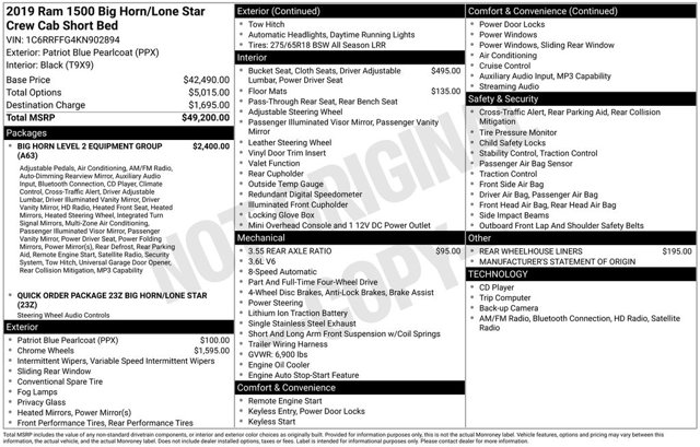 2019 Ram 1500 Big Horn/Lone Star