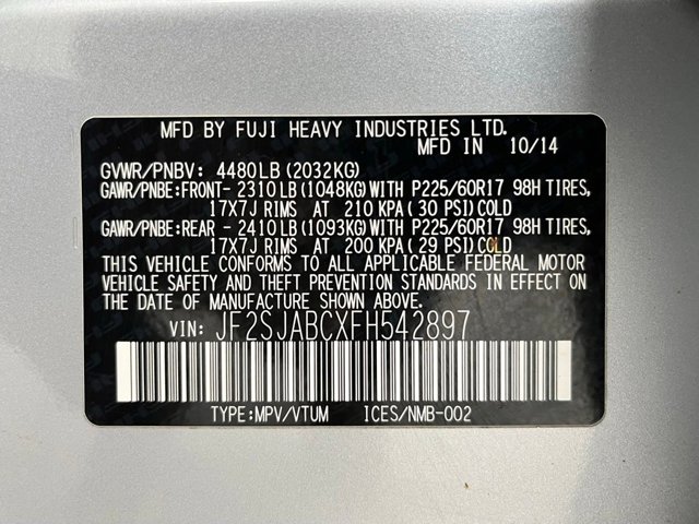 2015 Subaru Forester 2.5i
